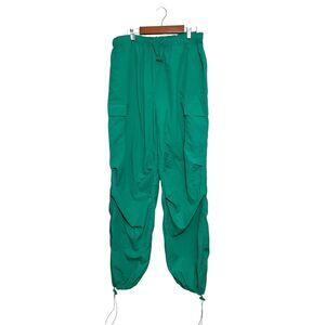Love Tree Cargo Pants Womens Large Nylon Pockets Drawstring Green‎